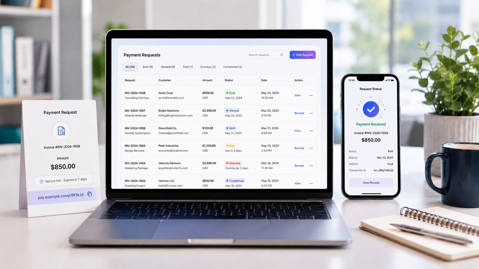 Keeping Payment Requests Simple, Clear and Trackable