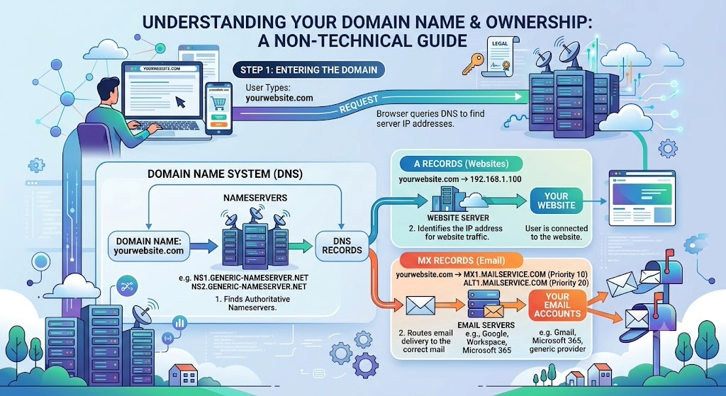 Understanding domain names and ownership