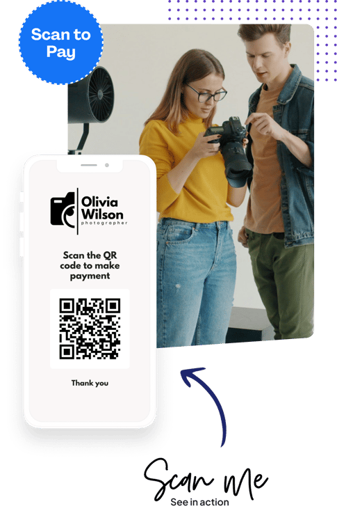 Pay using QR code in person