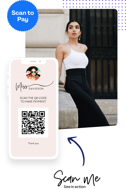 Pay using QR code in person