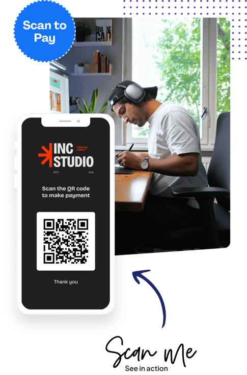 Pay using QR code in person