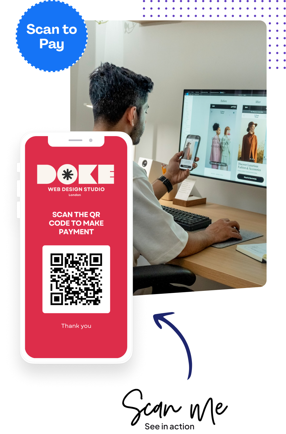 Pay using QR code in person
