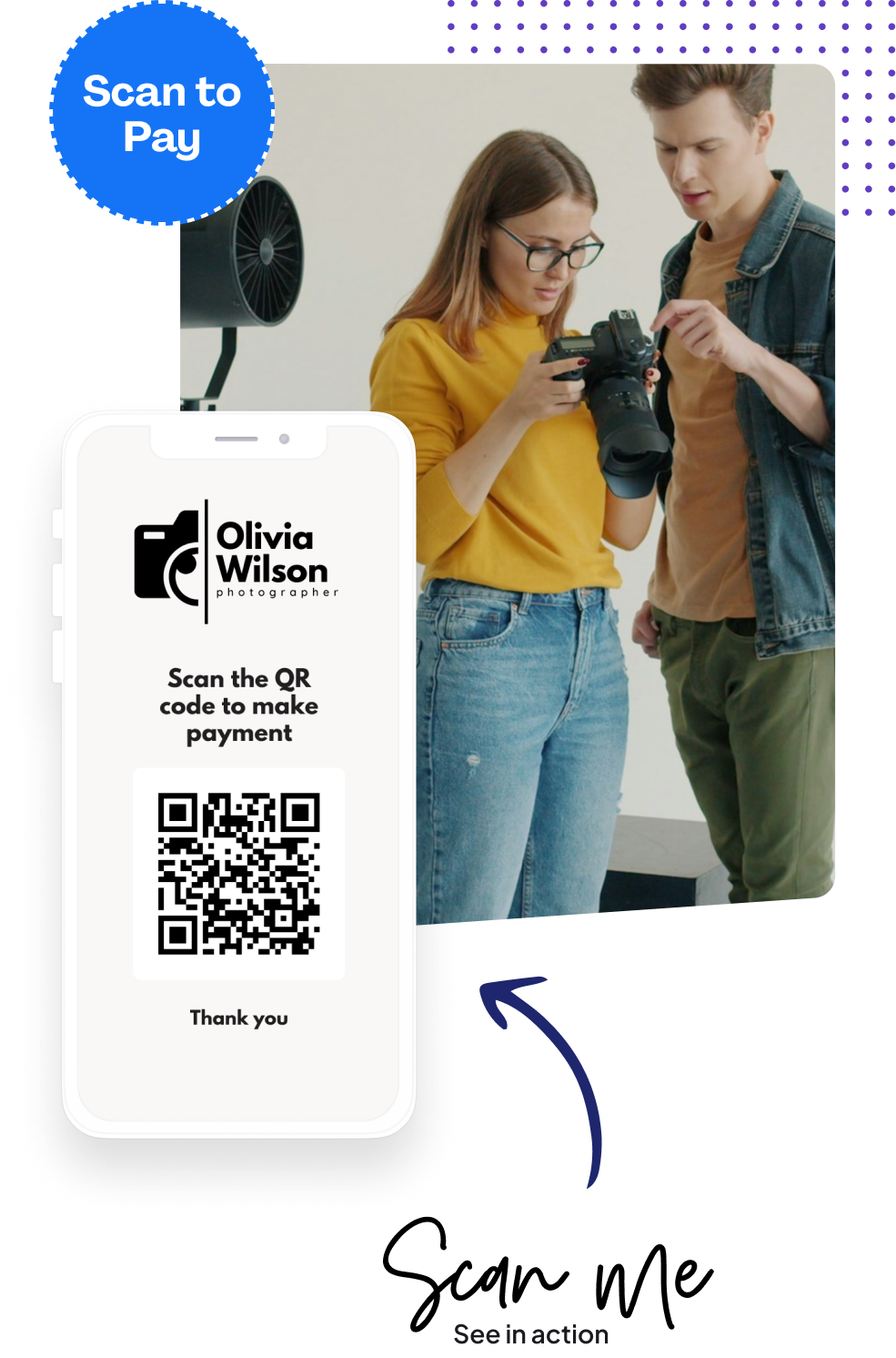 Pay using QR code in person