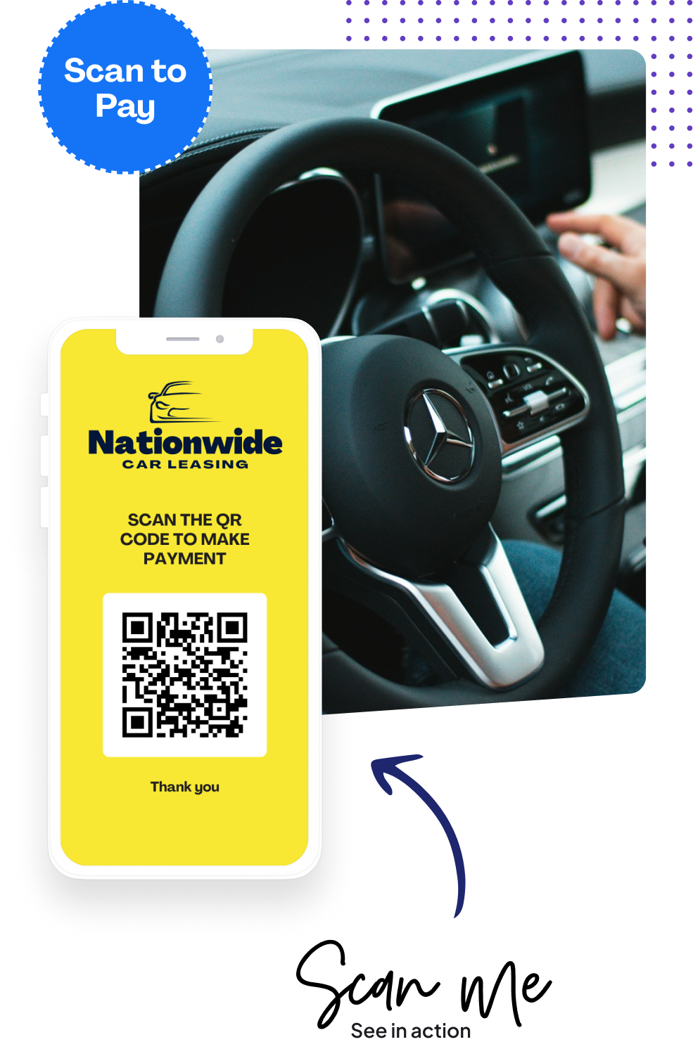 Pay using QR code in person