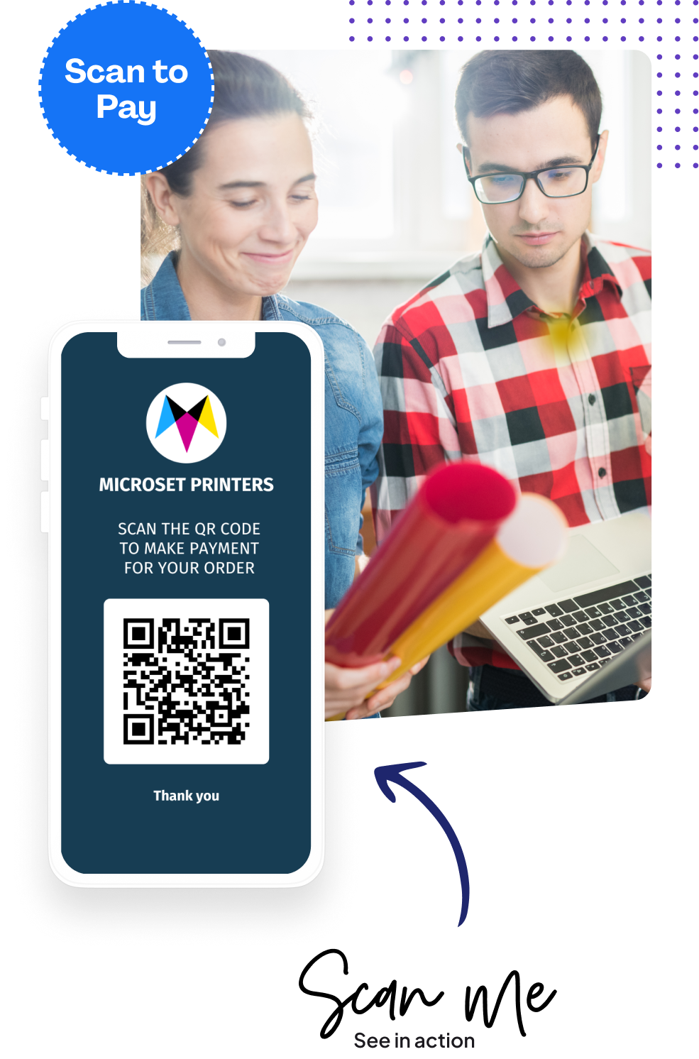 Pay using QR code in person