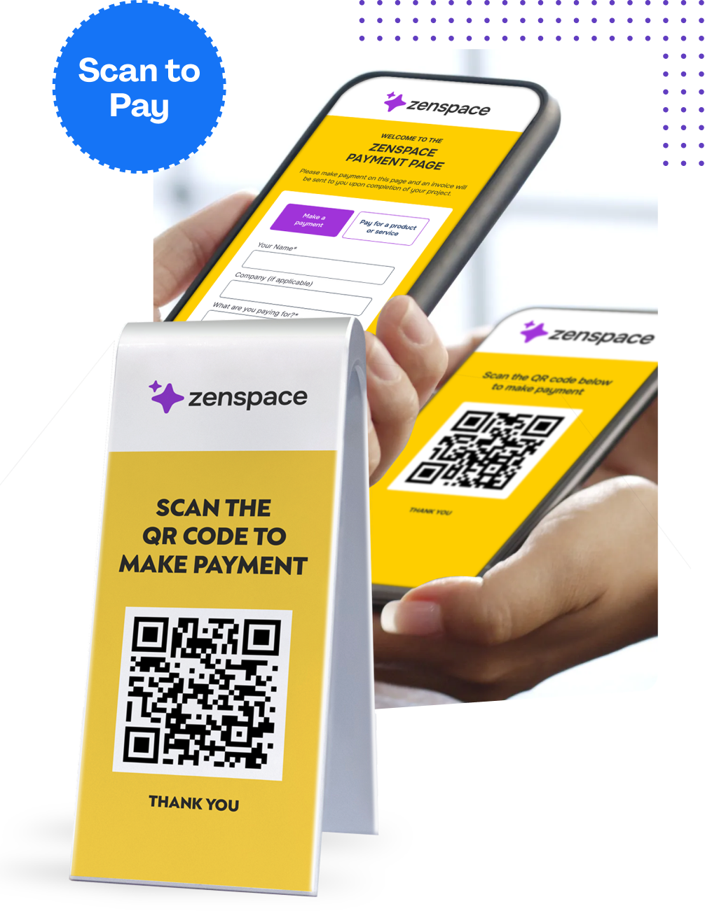 Pay using QR code in person
